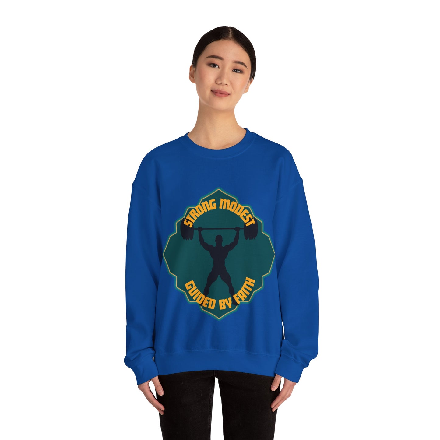 Muslim Streetwear Crewneck Sweatshirt — Urban Islamic Graphic Sweatshirt
