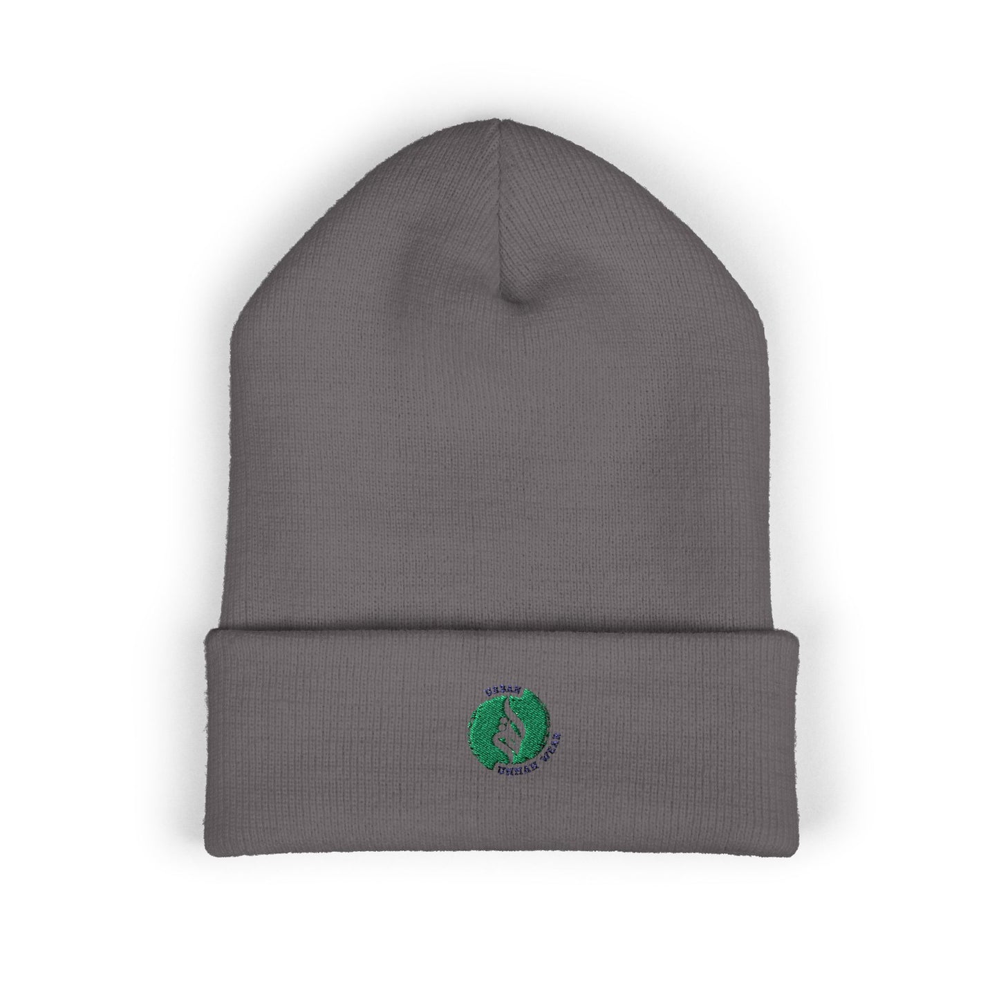 Classic Cuffed Beanie with Embroidered Logo - Cozy Winter Accessory Islamic Clothing