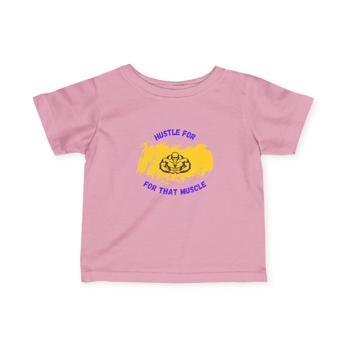 Hustle for That Muscle Infant Fine Jersey Tee - Cute Baby T-Shirt for Fitness Lovers