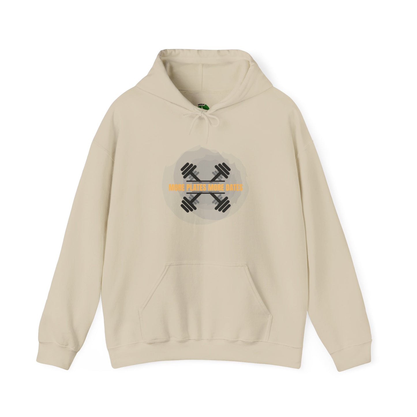 Motivational Fitness Hooded Sweatshirt | More Gains, Less Plates
