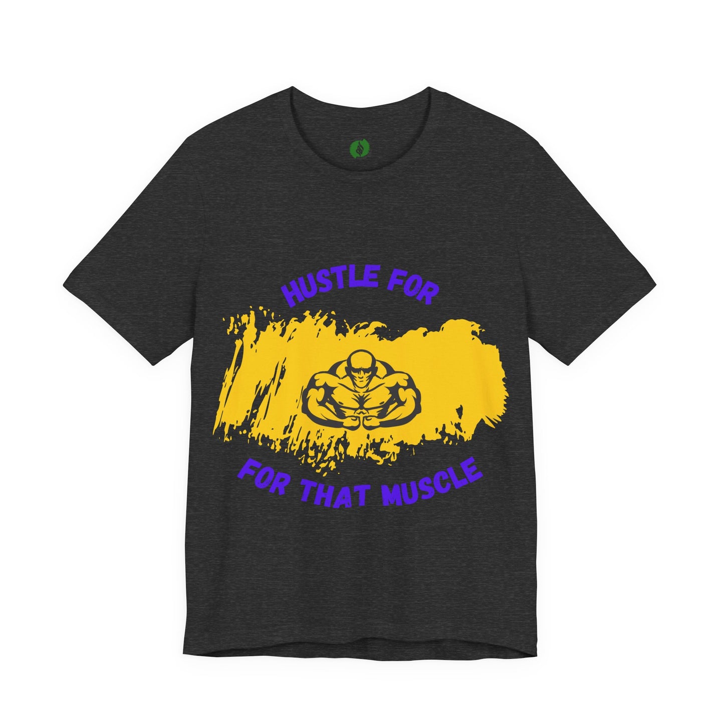 Motivational Fitness Tee - 'Hustle for That Muscle' Unisex Jersey Short Sleeve