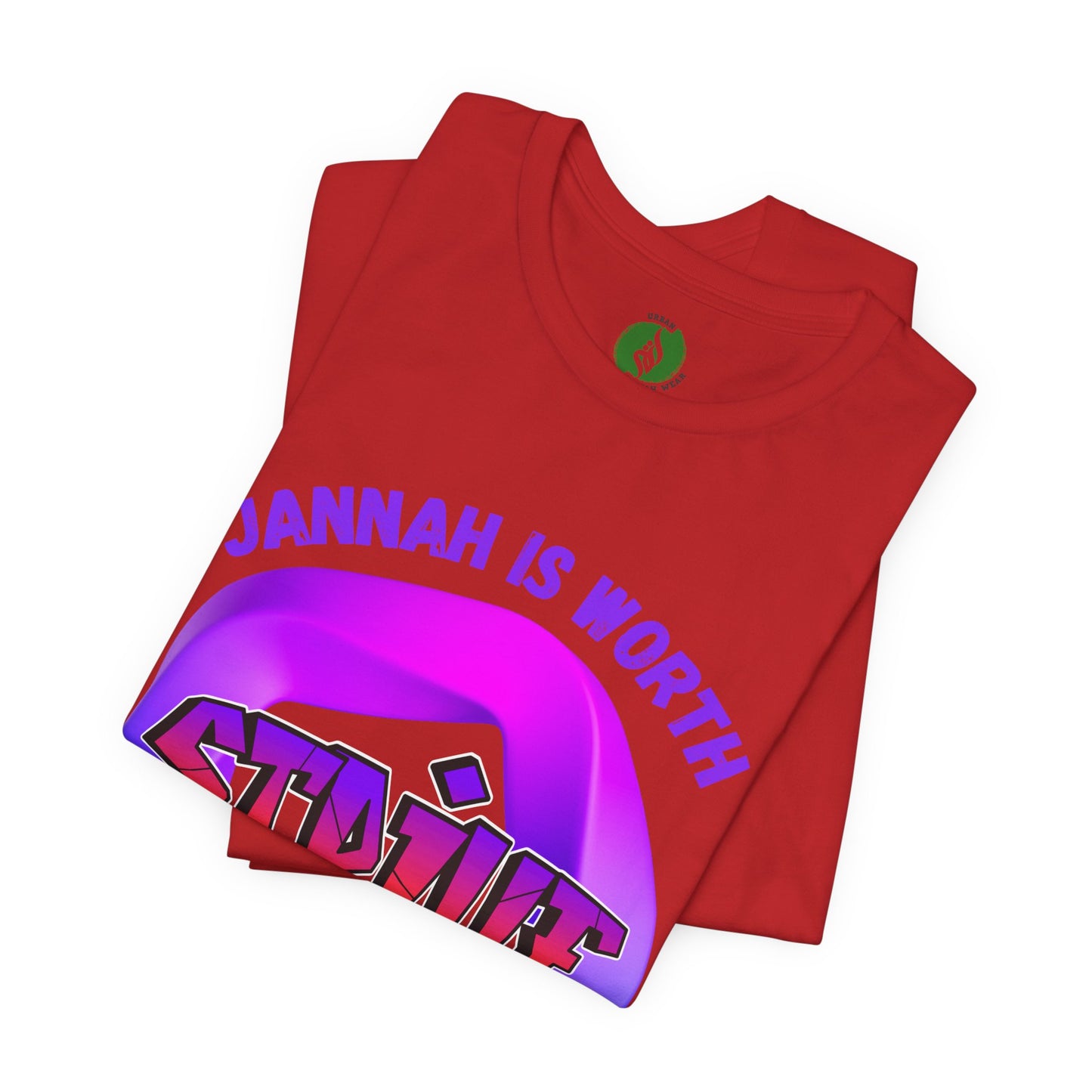 Inspirational Unisex Jersey Tee - 'Jannah is Worth the Struggles'