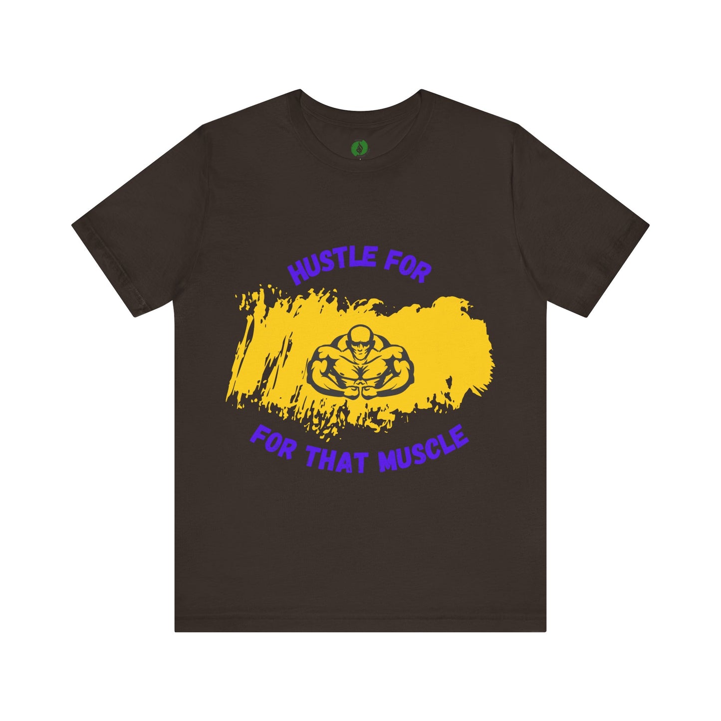Motivational Fitness Tee - 'Hustle for That Muscle' Unisex Jersey Short Sleeve Gym Clothing T Shirt