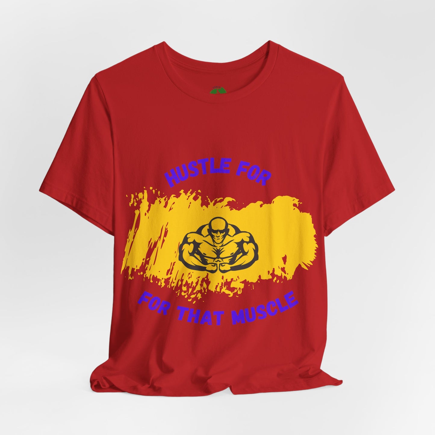 Motivational Fitness Tee - 'Hustle for That Muscle' Unisex Jersey Short Sleeve