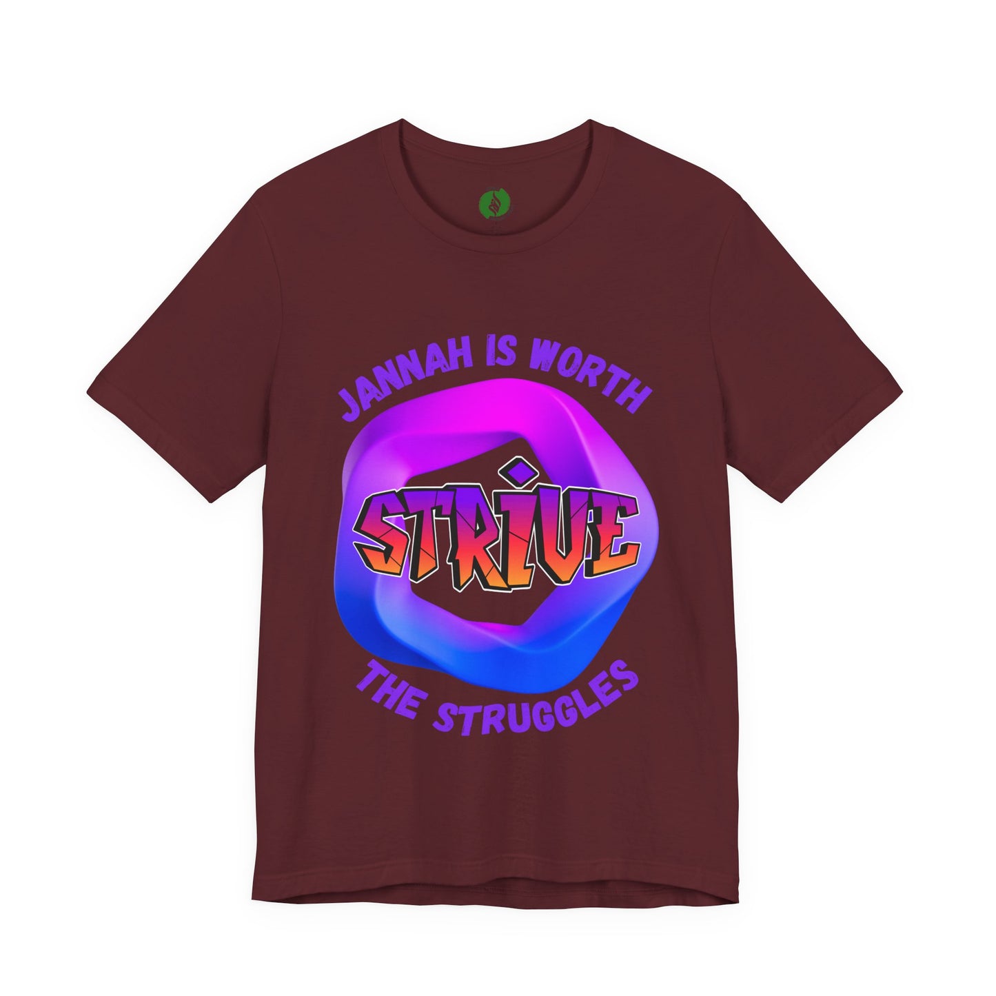 Inspirational Unisex Jersey Tee - 'Jannah is Worth the Struggles'
