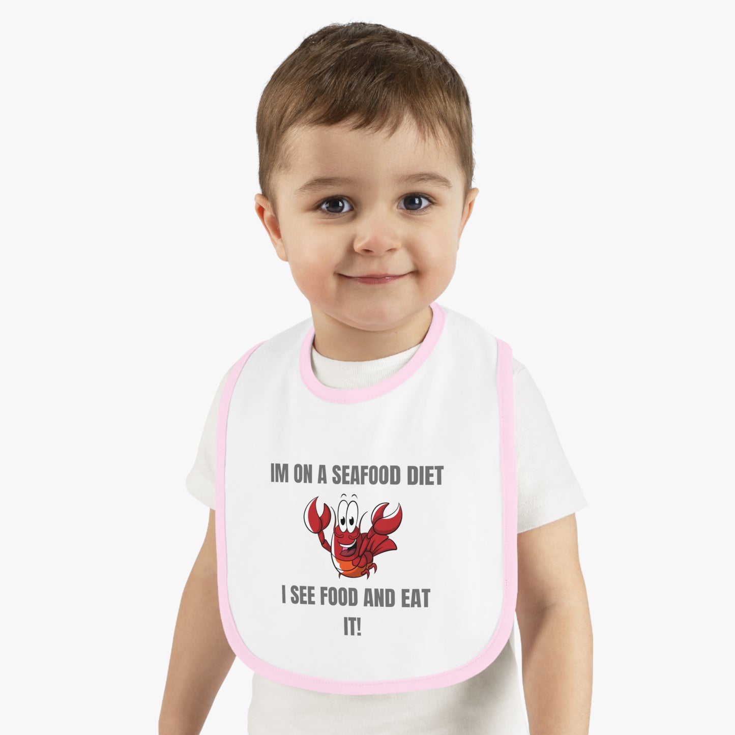 Funny Seafood Diet Baby Bib - Perfect Gift for Baby Showers & Holidays Humour Joke Clothing