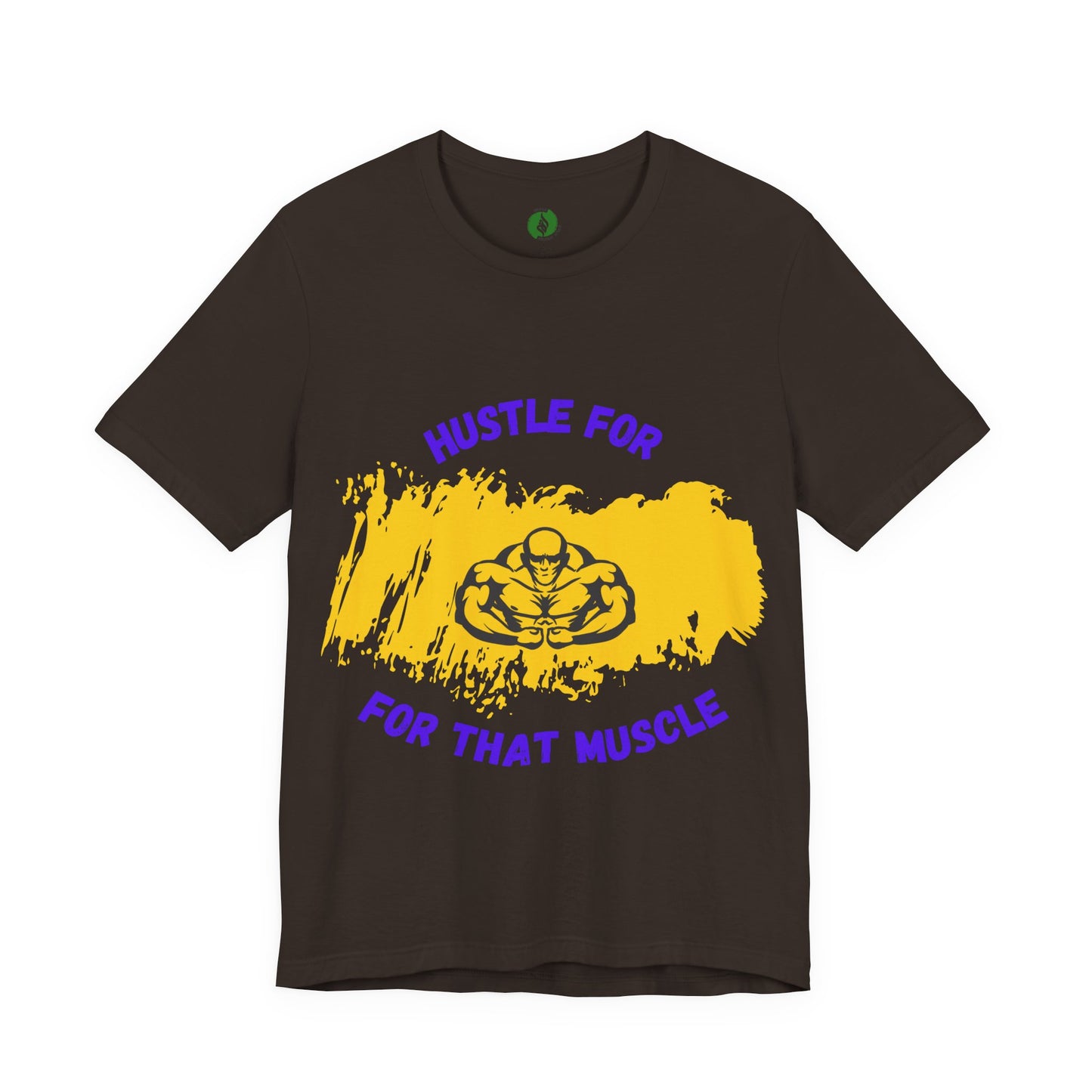 Motivational Fitness Tee - 'Hustle for That Muscle' Unisex Jersey Short Sleeve