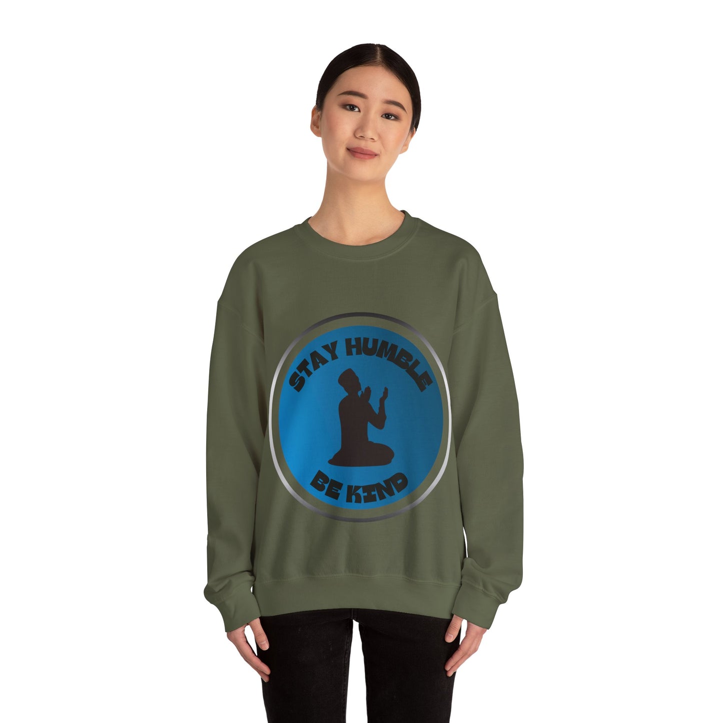 Stay Humble Be Kind Crewneck Sweatshirt - Unisex Inspirational Apparel Muslim Street Clothing
