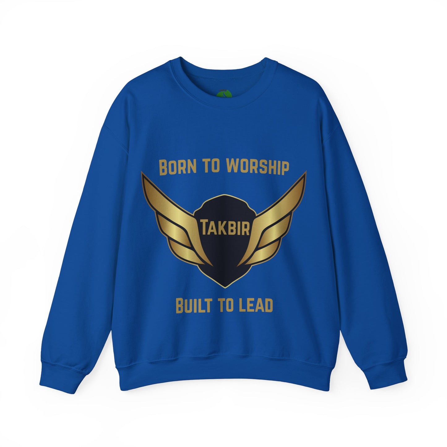 Inspirational Unisex Crewneck Sweatshirt - 'Born to Worship, Built to Lead' Design Muslim Streetwear Fashion Hoodie