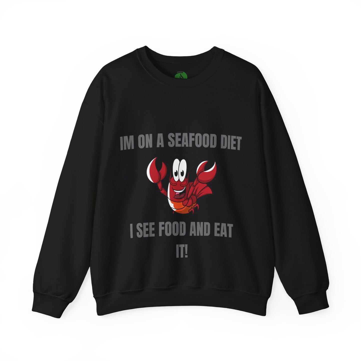 Funny Seafood Diet Sweatshirt - Unisex Heavy Blend Crewneck with Lobster Graphic