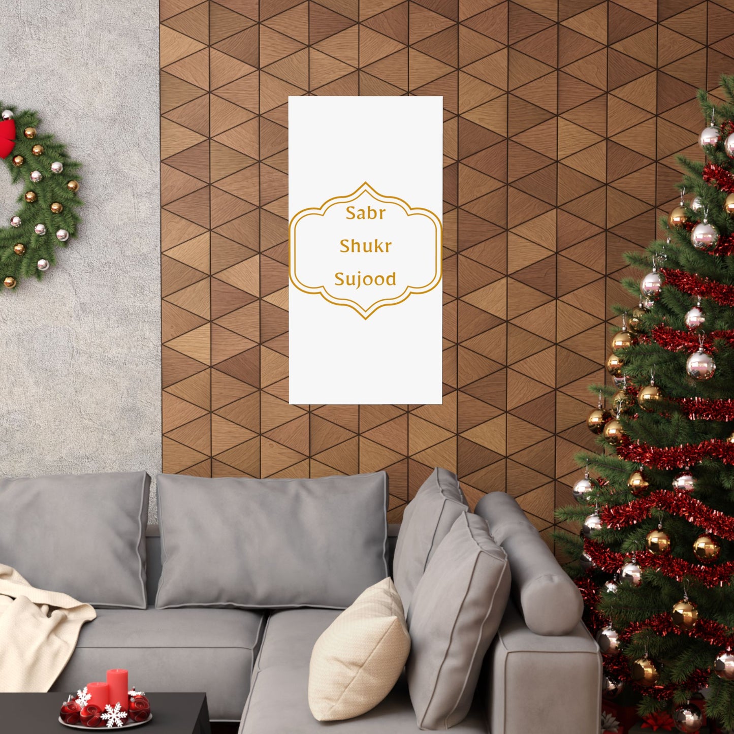 Inspirational Matte Poster - 'Sabr, Shukr, Sujood' Wall Art for Mindfulness & Motivation Islamic Artwork